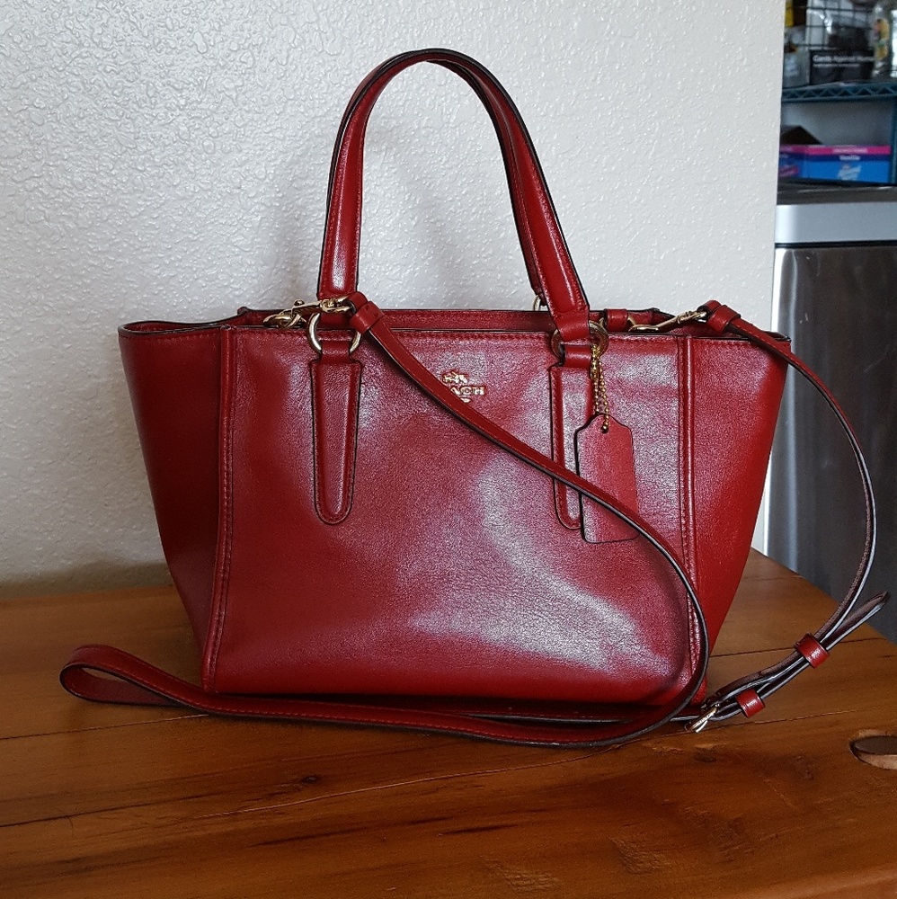 Coach red satchel
